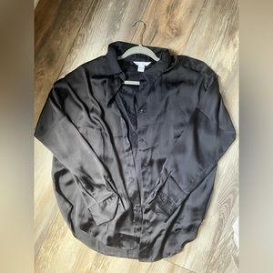 H&M Satin Long Sleeve Shirt